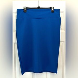 LuLaRoe Cassie Skirt (Blue) - Size XL